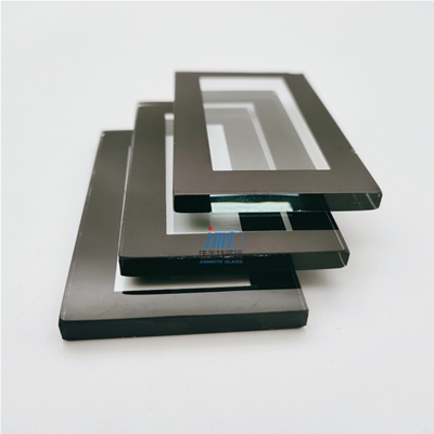 簡磨安全邊5mm超白鋼化玻璃帶高溫黑色絲印邊框